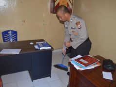 Cegah Penyebaran Covid 19, Personil Siwas Polres MTB Gelar Bersih – Bersih