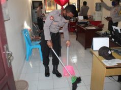 Personil Bag Ops Polres MTB Terus Jaga Kebersihan Ruangan Kerja