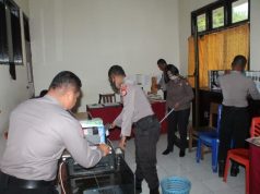 Bag Sumda Polres MTB Kerja Bakti Bersih-Bersih Ruangan Cegah Corona