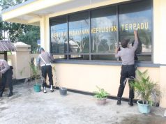 Cegah Covid 19 Dan Berikan Pelayanan Maksimal, SPKT Polres MTB Rutin Bersihkan Ruangan Pelayanan