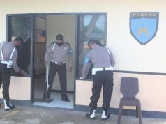 Bersihkan Ruangan Kerja,Sipropam Polres MTB Cegah Covid 19