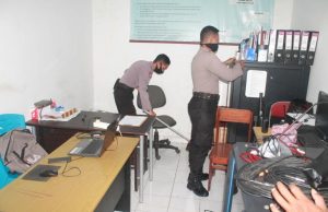 Sitipol Polres MTB Bersih-bersih Antisipasi Virus Corona