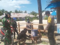 Bhabinkamtibmas Desa Eliasa Ajak Warganya Rajin Mencuci Tangan