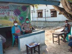 Bhabinkamtibmas Melaksanakan Kunjungan Pada Posko Covid 19 Desa Kelaan