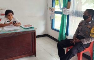 Giat Koordinasi Bhabinkamtibmas Desa Lauran Dengan Pihak Puskesmas Pembantu Terkait ODP