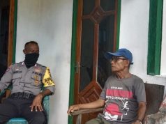 Sambangi Warga,Bhabinkamtibmas Desa Lelingluan Sampaikan Himbauan Cegah Covid 19