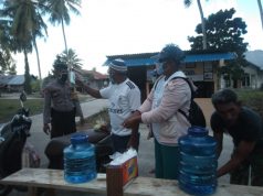 Untuk Mencegah Covid 19, Bhabinkamtibmas Desa Namtabung Himbau Warganya Cuci Tangan