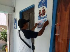 Polsek Nirunmas Rutin Tempelkan Himbauan Pencegahan Covid 19
