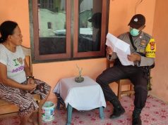 Bhabinkamtibmas Desa Olilit Barat Sampaikan Maklumat Kapolri Terkait Cegah Covid 19