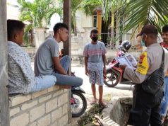 Cegah Covid 19, Bhabinkamtibmas Desa Olilit Barat Sambangi Kelompok Pemuda