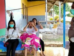 Bhabinkamtibmas Desa Olilit Timur Bersama Tim Kesehatan Desa Cek Kesehatan Kepada ODP