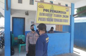 Urkes Polres MTB Rutin Cek Suhu Tubuh Personil Ops Ketupat Siwalima 2020