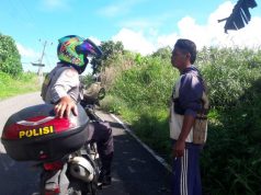 Sambil Patroli Roda Dua,Bhabinkamtibmas Desa Sangliat Krawain Datangi Warganya