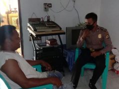 Brigpol Mario Uren, Brigadir Sat Binmas Polres MTB Gencar Sosialisasi Cegah Covid 19