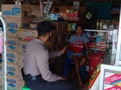 Peduli Pencegahan Covid 19,Brigpol Mario Uren Brig Sat Binmas Polres MTB Rutin Datangi Warga