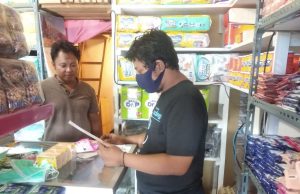 Personil Polres MTB Terus Pantau Perkembangan Ketersediaan Sembako Akibat Dampak Covid 19