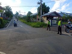 Dampak Pandemi Covid 19, Sat Lantas Polres MTB Tetap Exis Jaga Kamseltibcarlantas