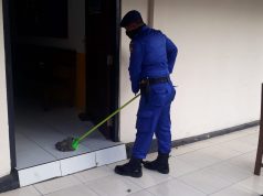Piket Jaga Sat Polair Polres MTB Rutin Membersihan Ruangan Keraja Guna Cegah Covid 19