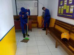 Piket Jaga Sat Polair Polres MTB Bersihkan Ruangan Kerja
