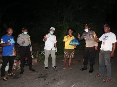 Waka Polres MTB Pimpin Giat Bakti Sosial Bagi Para Pembersihan Jalan Jalur Ir.Soerkarno Saumlaki