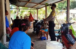 Bhabinkamtibmas Lauran gencar giat binluh New Normal kepada warga