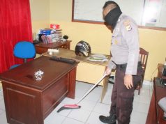 Personil Bag Ren Polres MTB Rutin Bersihkan Ruangan Kerja Guna Cegah Covid 19