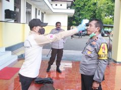Polres MTB Lakukan Pemeriksaan Suhu Tubuh Personel Antisipasi Virus Covid-19