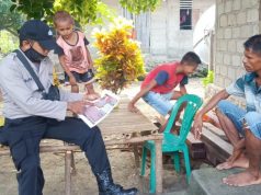Lewat Kegiatan DDS,Bhabinkamtibmas Desa Wowonda Sosialisasi Cegah Covid 19