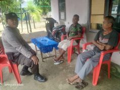 Lewat Giat Sambang Ke Warga,Bhabinkamtibmas Desa Bomaki Sosisalisasi Maklumat Kapolri