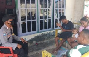 Melalui Kegiatan Sambang, Bhabinkamtibmas Desa Kelaan Ajak Warga Jaga Kamtibmas Dan Cegah Covid 19
