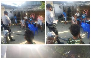 Bhabinkamtibmas Desa Keliobar Sosialisasi Maklumat Kapolri Tentang Cegah Covid 19