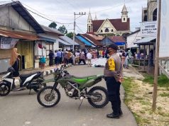 Bhabinkamtibmas Kelurahan Saumlaki Turut Dalam Pam Sholad ID 1441 H Pada Masjid An-Nur Saumlaki