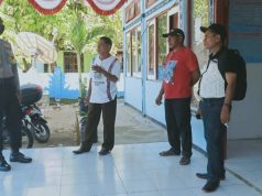 Sambangi Pemdes Lauran, Bhabinkamtibmas Bahas Langkah Cegah Covid 19