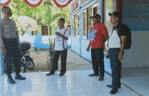 Sambangi Pemdes Lauran, Bhabinkamtibmas Bahas Langkah Cegah Covid 19