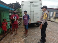 Bhabinkamtibmas Desa Lorulun Pantau Kamtibmas Dan Ajak Cegah Covid 19