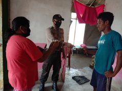 Bhabinkamtibmas Desa Matakus Bagikan Masker Dan Sosialisasi Pencegahan Covid 19