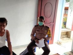 Bhabinkamtibmas Desa Olilit Barat Mengajak Warganya Untuk Kembali Bercocok Tanam Dimasa Pandemi Covid 19