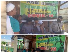 Pantau Posko Covid 19 Desa Ritabel,Bhabinkamtibmas Ajak Warga Cegah Covid 19