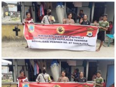 Bhabinkamtibmas Desa Ritabel Sosialisasi Perpres No 87 Tahun 2016 Tentang Pungli