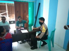 Bhabinkamtibmas Desa Sangliat Krawain Ajak Pemdes Cegah Covid 19