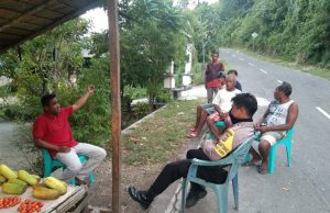 Warga Desa Sangliat Krawain Dihimbau Untuk Cegah Covid 19 Oleh Bhabinkamtibmas