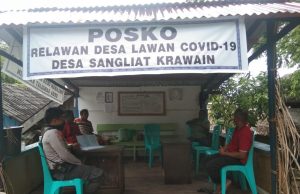 Pencegahan Covid 19 Terus Disuarakan Bhabinkamtibmas Desa Sangliat Krawain