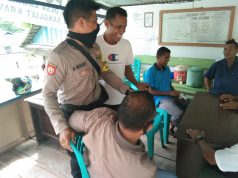 Pencegahan Covid 19 Terus Disosialisasikan Bhabinkamtibmas Desa Sangliat Krawain
