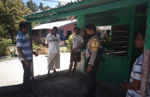 Sambangi Beberapa Warga Binaan,Bhabinkamtibmas Desa Sangliat Krawain Ajak Cegah Covid 19