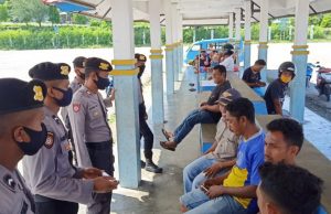 Sat Samapta Polres MTB Sosisalisasi Maklumat Kapolri Tentang Pencegahan Covid 19