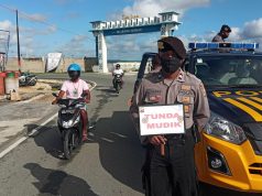 Ajak Warga Tidak Mudik Dimasa Pandemi Covid 19 Terus Disampaikan Sat Samapta Polres MTB