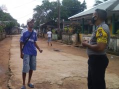 Pesan Kamtibmas Serta Ajakan Cegah Covid 19 Menjadi Materi Sambang Bhabinkamitbmas Desa Themin