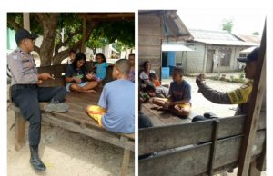 Bhabinkamtibmas Desa Werain Bersama Warga Binaan Lawan Covid 19