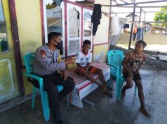 Bhabinkamtibmas Amdasa giat New Normal kepada warga
