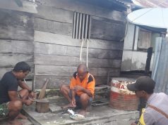 Bhabinkamtibmas Desa Arma sambangi warga dan bincang – bincang Kamtibmas
